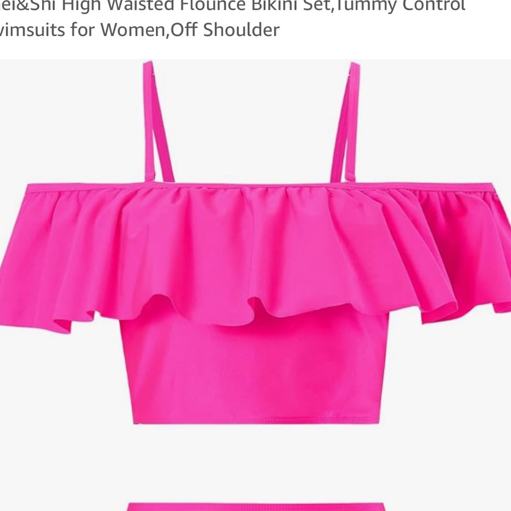 Kaei&Shi Bikini Top, Swimsuit Top for Women - Neon Pink Size Small, PreLoved